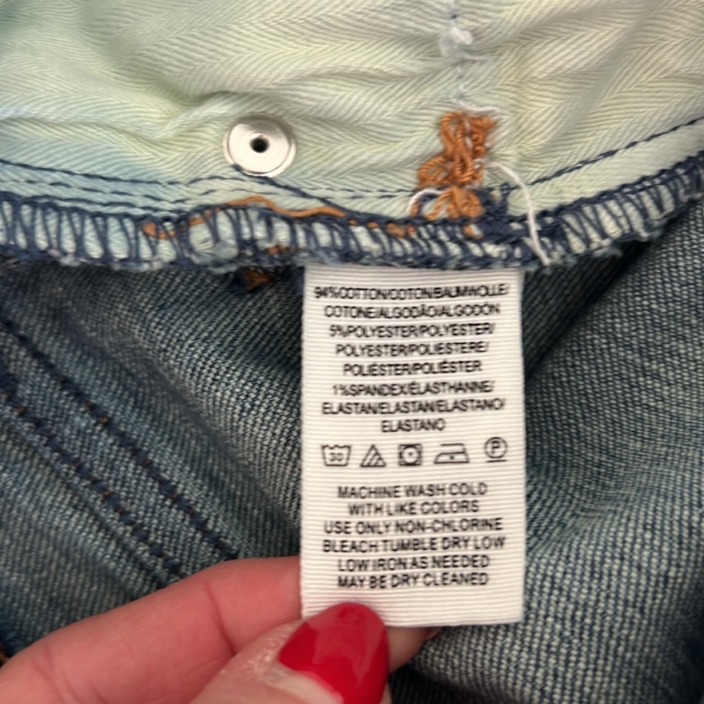 Free People Split Fray Hem Light Wash Jeans - Picture 6 of 8